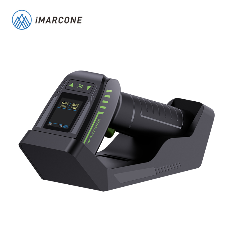 2D Wireless Bluetooth Barcode Scanner With Charging Base With LCD Display Barcode Scanner Factory